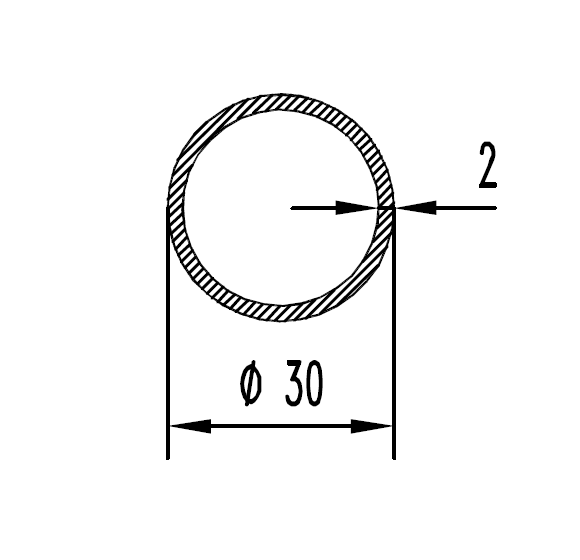 Труба алюминиевая круглая 30х2 мм AS - фото 3