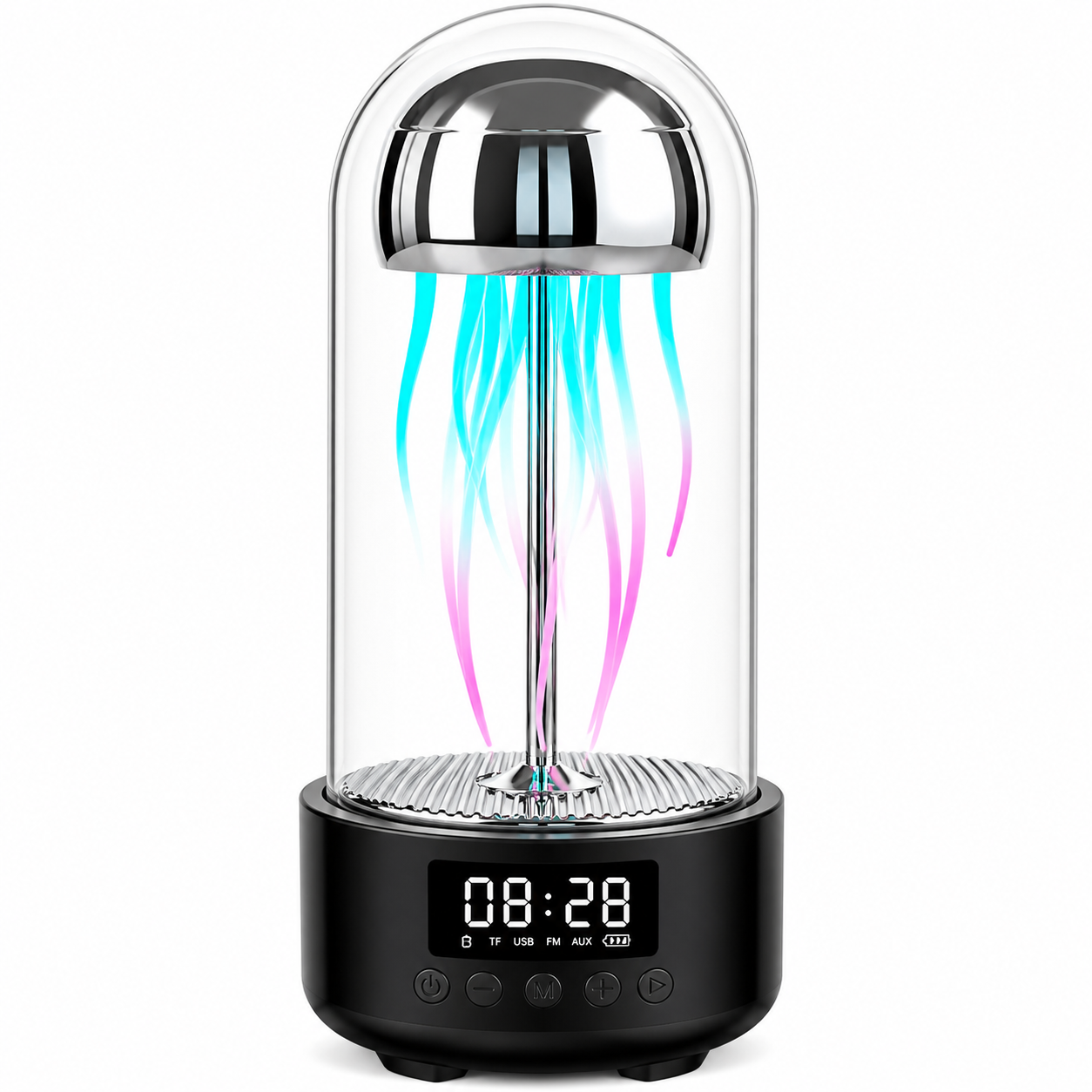 Колонка портативная Медуза Bluetooth с часами и LED подсветкой (1014-224-00)