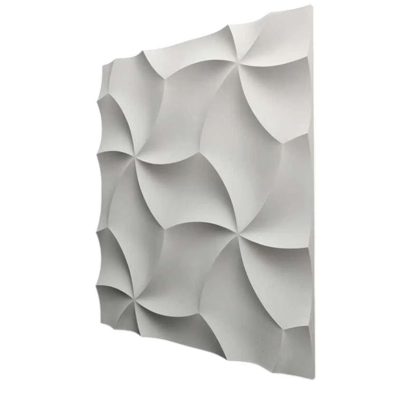 3D-панель гіпсова Орігамі під фарбування 500x500x30 мм Білий (30635431)