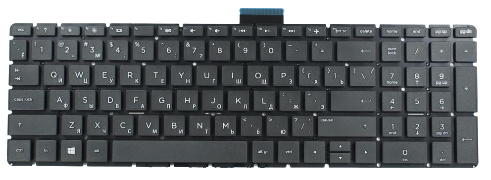Клавиатура для ноутбука HP Pavilion Power 15-cb матовая (809031)