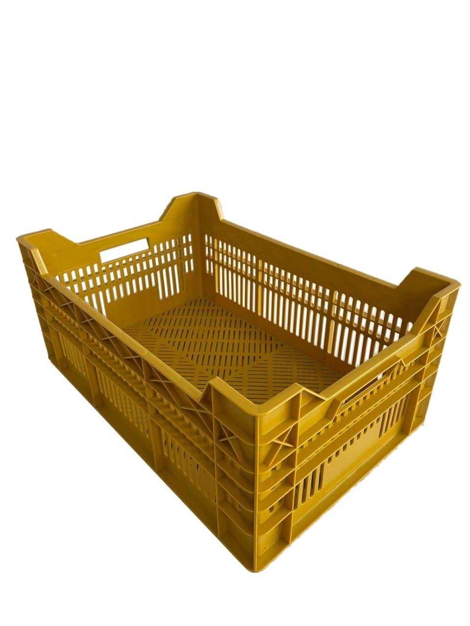 Ящик перфорований SKOBA PLAST пластиковий 60х40х26 см Жовтий (2083200829)