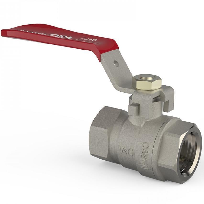 Кран шаровой V&G VALOGIN Optima 3/4" ВВ Красный (SQ-1040168)
