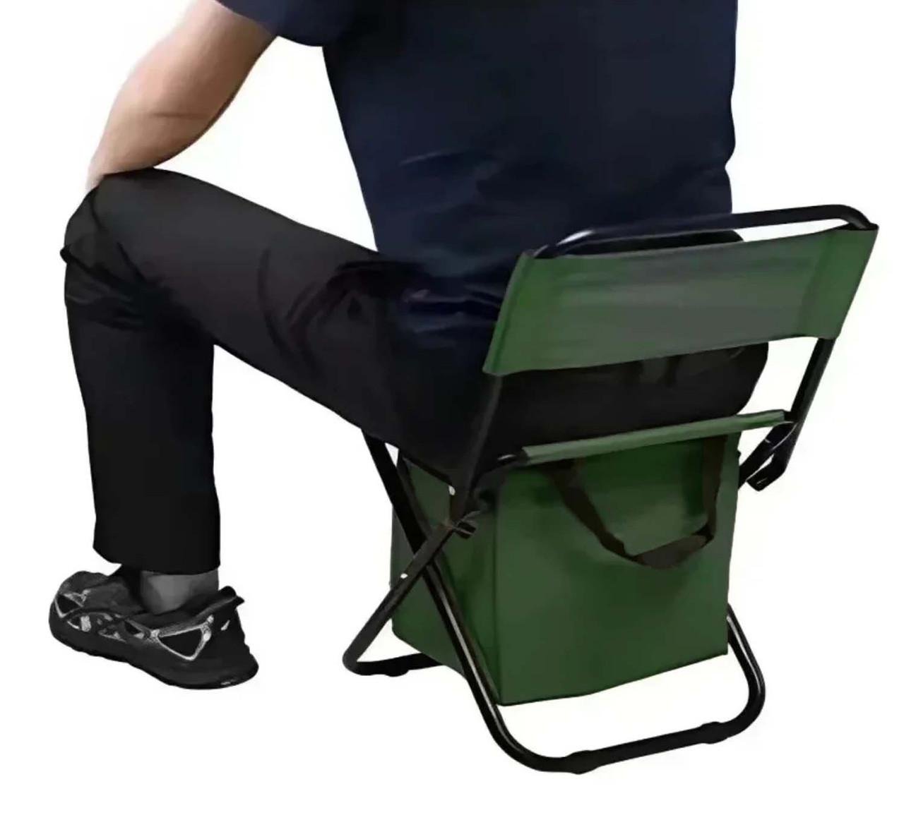 Стілець розкладний туристичний з кишенею кенгуру 27х22х51 см Green - фото 8