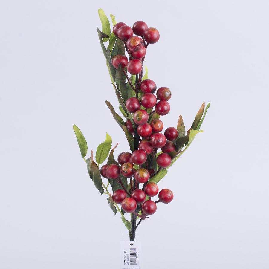 Ветка с ягодами крупного глода Красный (3792-5)