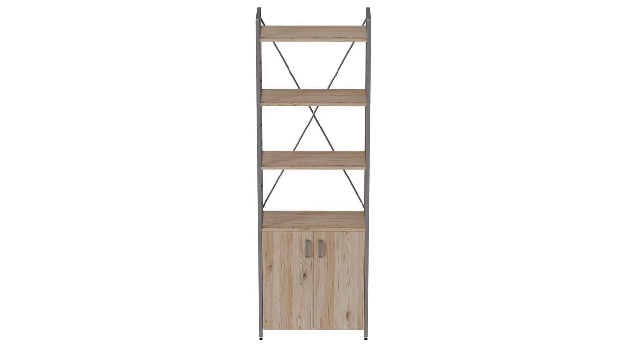 Этажерка Ferrum-decor 4/60 Коннект с тумбой 179x60x28 Серый/Сан-Марино (FRD-102478)