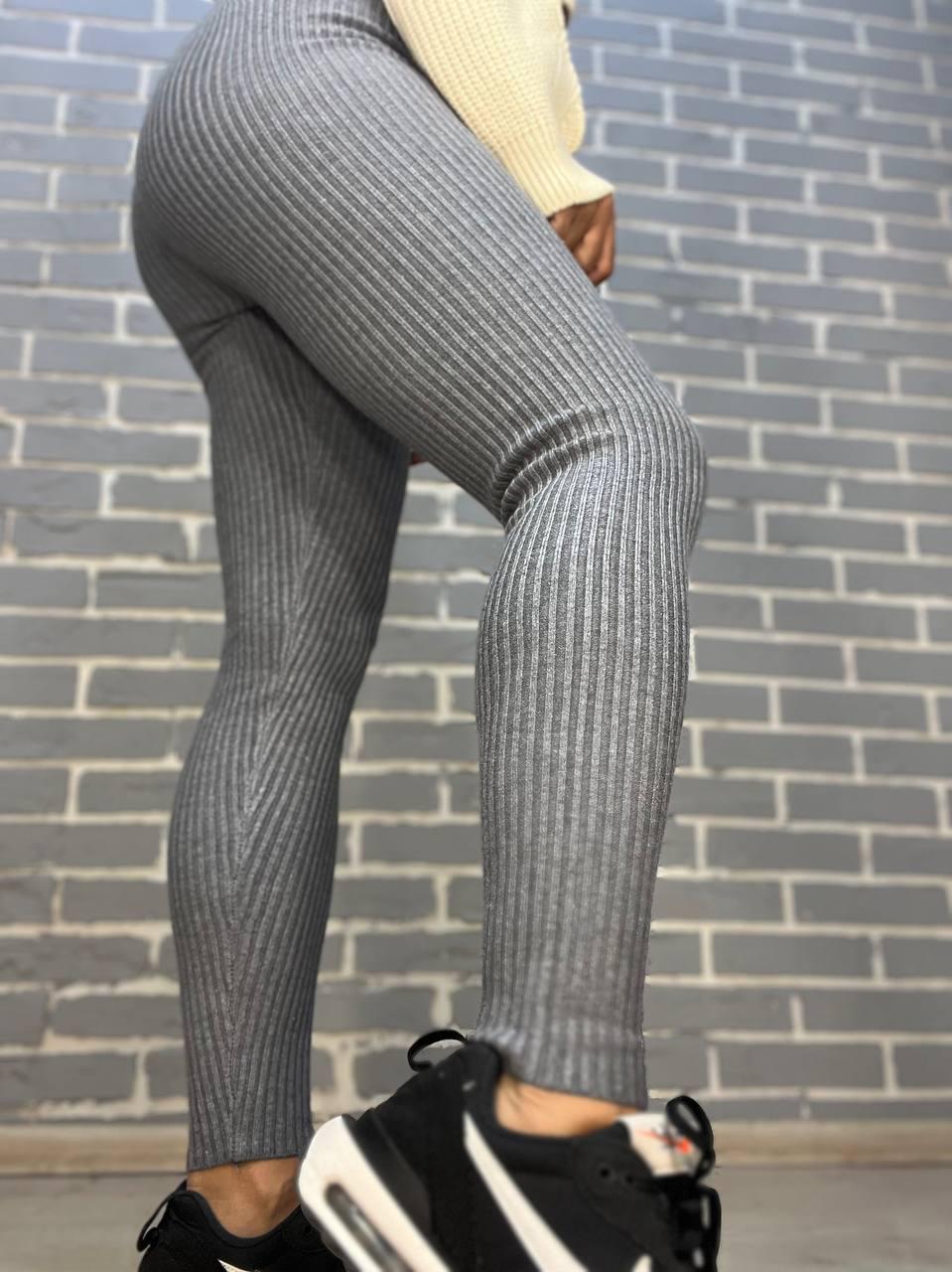 Лосины женские U 6157 рубчик теплые вязка OS Серый (2997) - фото 7 Лосины женские U 6157 рубчик теплые вязка OS Серый (2997) - фото 7