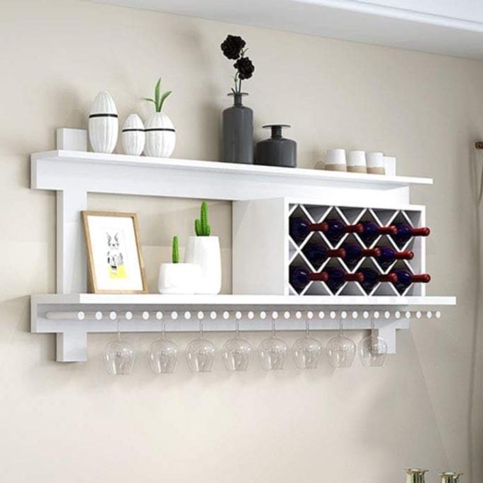 Полка для вина настенная из дерева Хокуто 120 Зефир (ПНК-122204)