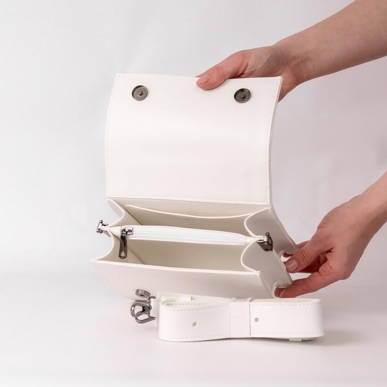 Сумка женская XENIA № 22-22 из эко-кожи Белый - фото 4