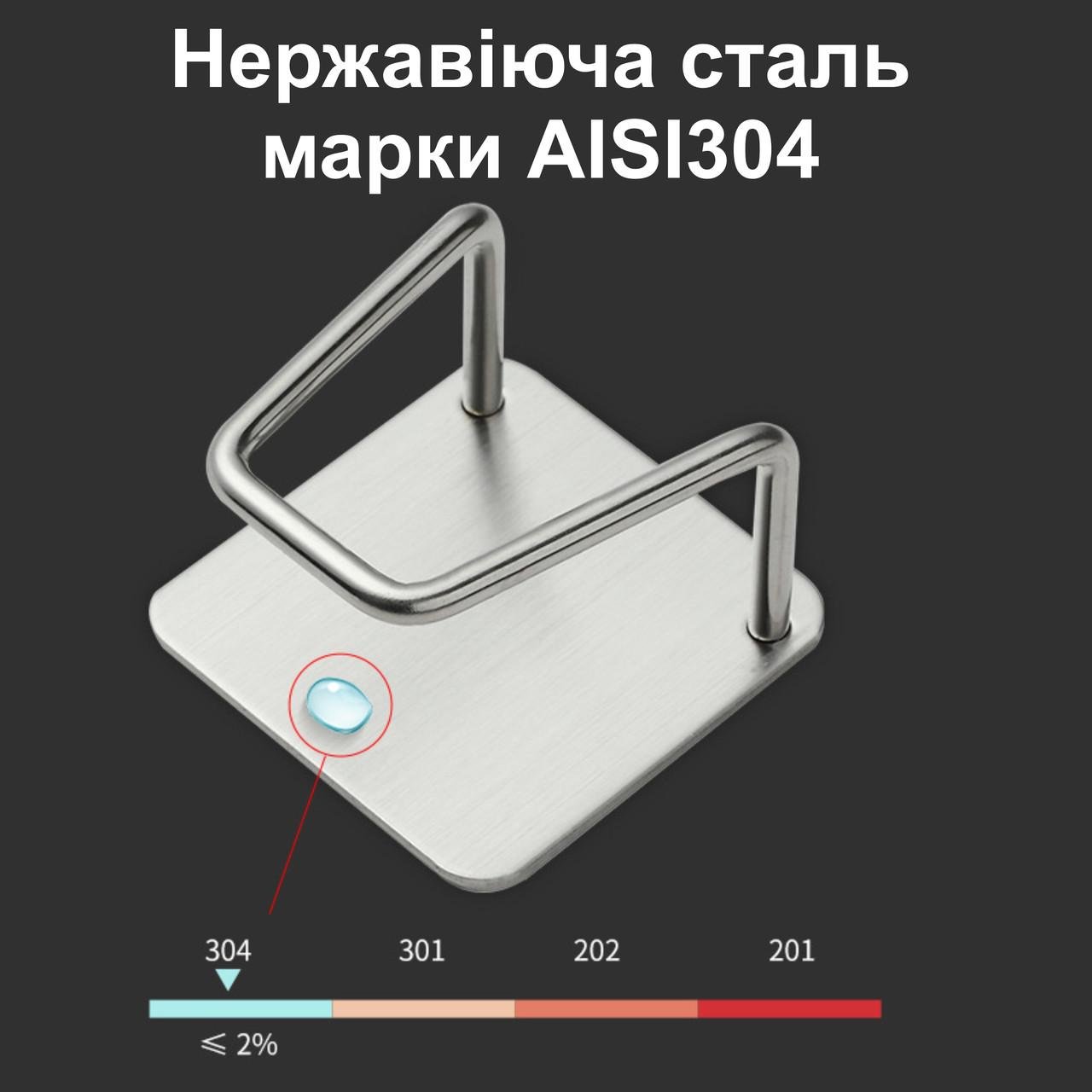 Держатель для кухонной губки и кухонных принадлежностей нержавеющая сталь (137327) - фото 4