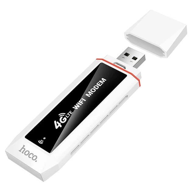 Портативний мобільний WiFi 6 роутер HOCO HI43 4G LTE USB модем із слотом для SIM-карти Білий