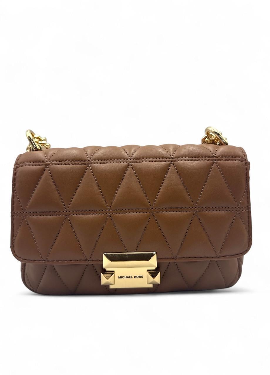 Сумка женская Michael Kors Sloan 30s7gsll1l luggage sm chain shldr leather (2741668280)
