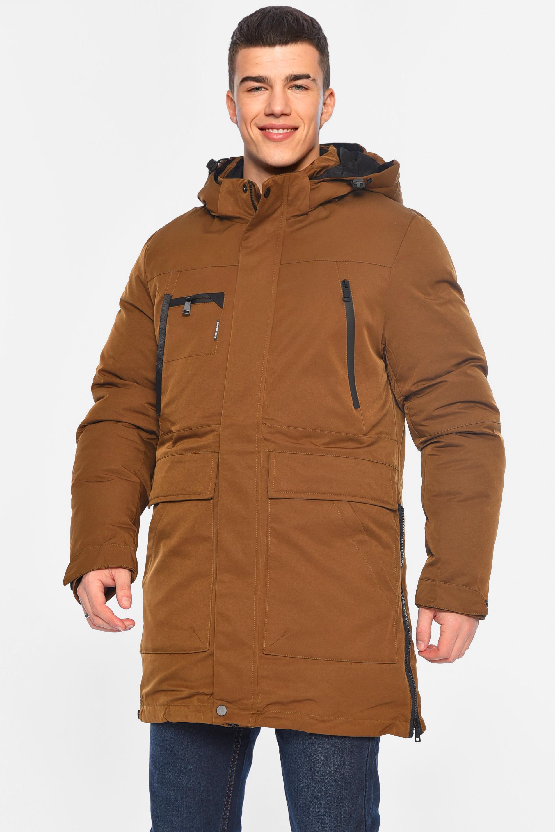 Куртка мужская удлиненная еврозима XL Коричневый (196068)