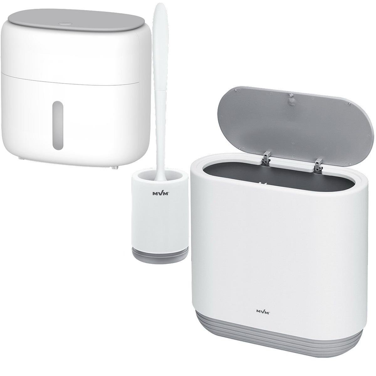 Набір аксесуарів для ванної MVM №3 MVM-MH-39 white/gray Сірий (228063)