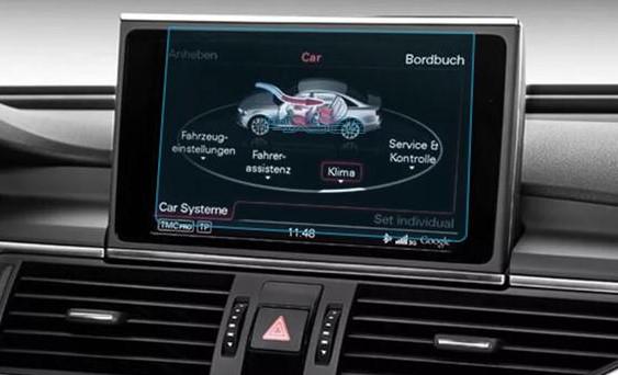 Стекло защитное Pixsel гибридный глянец на монитор Audi A6/S6/RS6 7,7“ 2011-2014