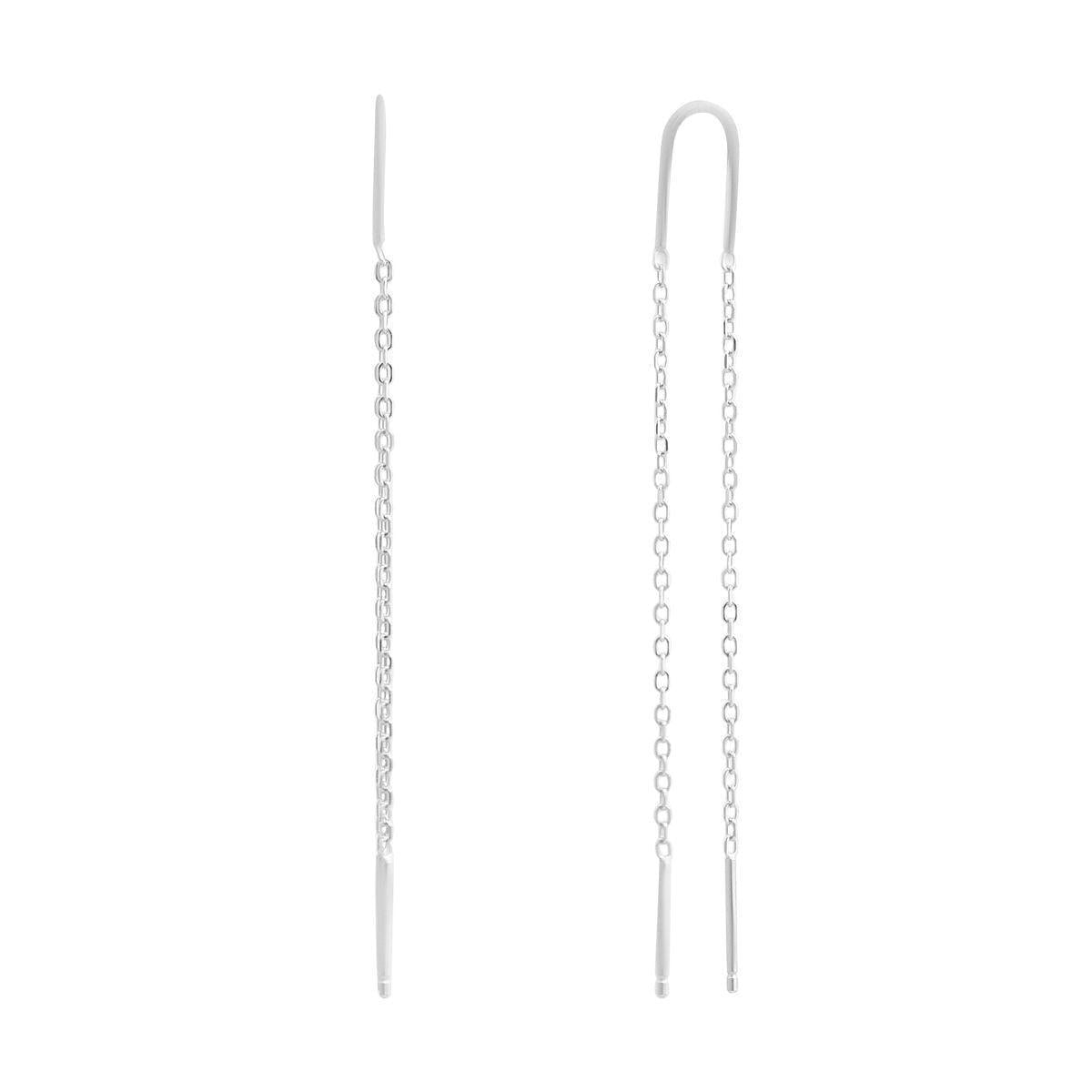 Серьги-протяжки серебряные LoveR