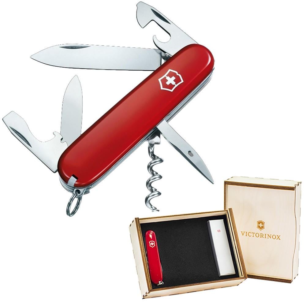 Комплект Victorinox нож швейцарский Spartan Red 1.3603 и подарочная коробка для ножа 91 мм (vix-2)