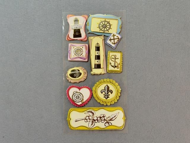 Набор 3D стикеров Морской (22787)