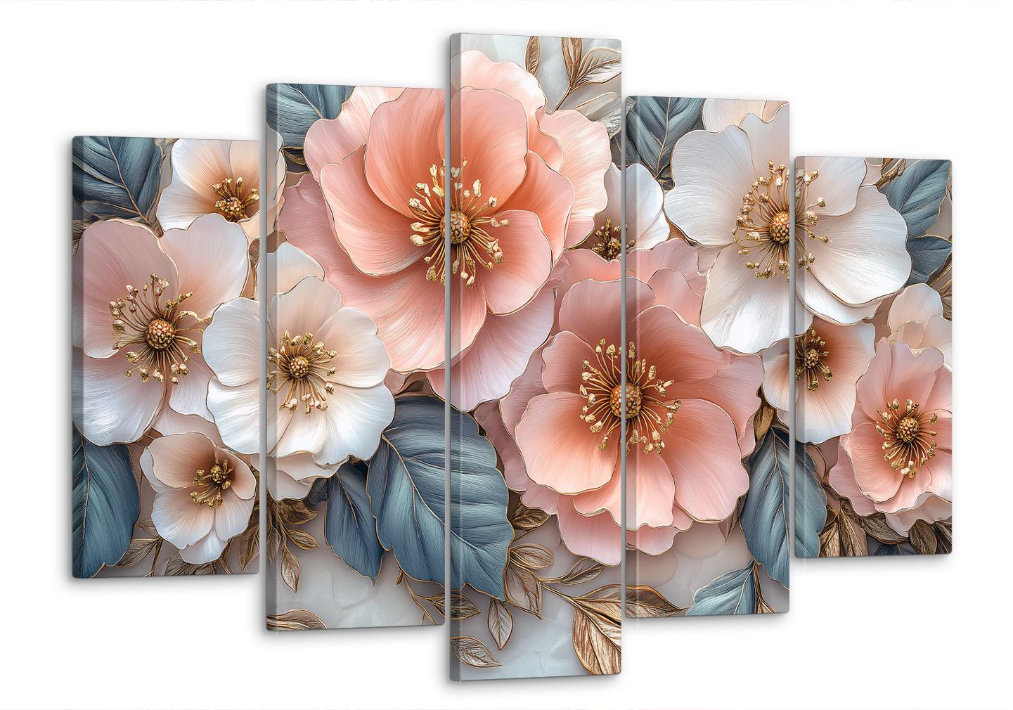 Картина модульна MAKO кришталева ніжність квітів 80x125 см (MK50544) Картина модульна MAKO кришталева ніжність квітів 80x125 см (MK50544)