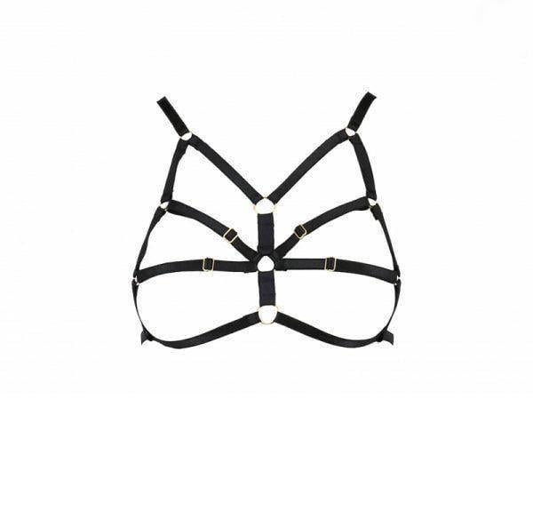 Бюстгальтер-стрепи Passion Exclusive ARMANDA BRA L/XL Black - фото 1