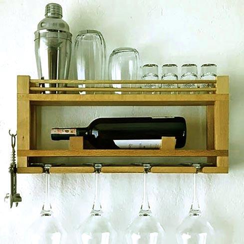 Полка для вина настенная из дерева Митика Сиена (ПНК-028505)