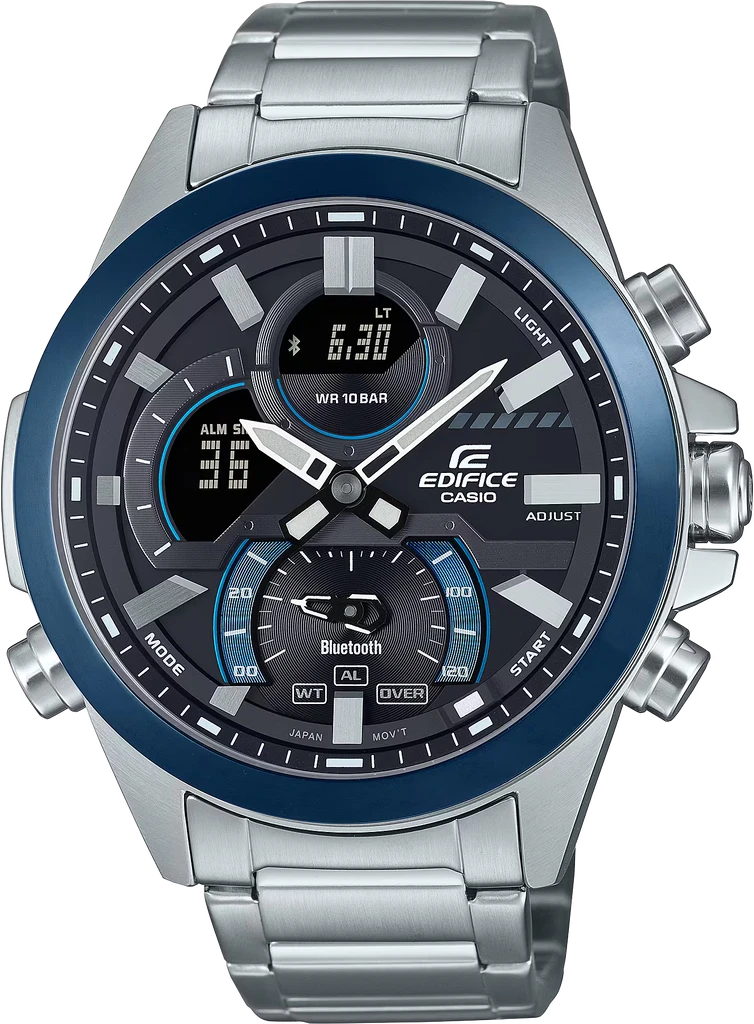 Наручные часы мужские Casio Edifice ECB-30DB-1AEF со стальным корпусом/водозащитой 100 м Черный (3100234221)