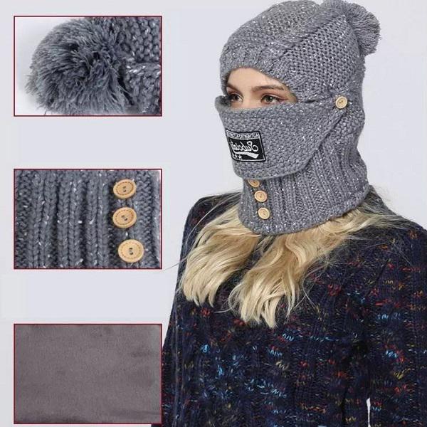 Шапка зимняя женская вязаная окружность головы 55-60 см KA00624-2 - фото 2 Шапка зимняя женская вязаная окружность головы 55-60 см KA00624-2 - фото 2