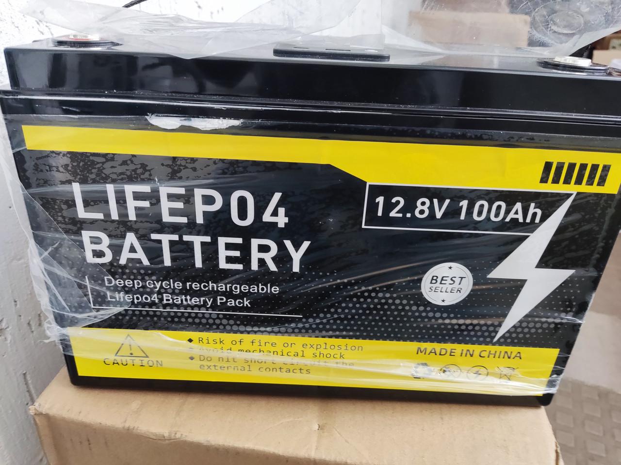 Аккумулятор LiFePO4 12V/100Ah/1280Wh/BMS и LCD экран/класс А/зарядка 10а