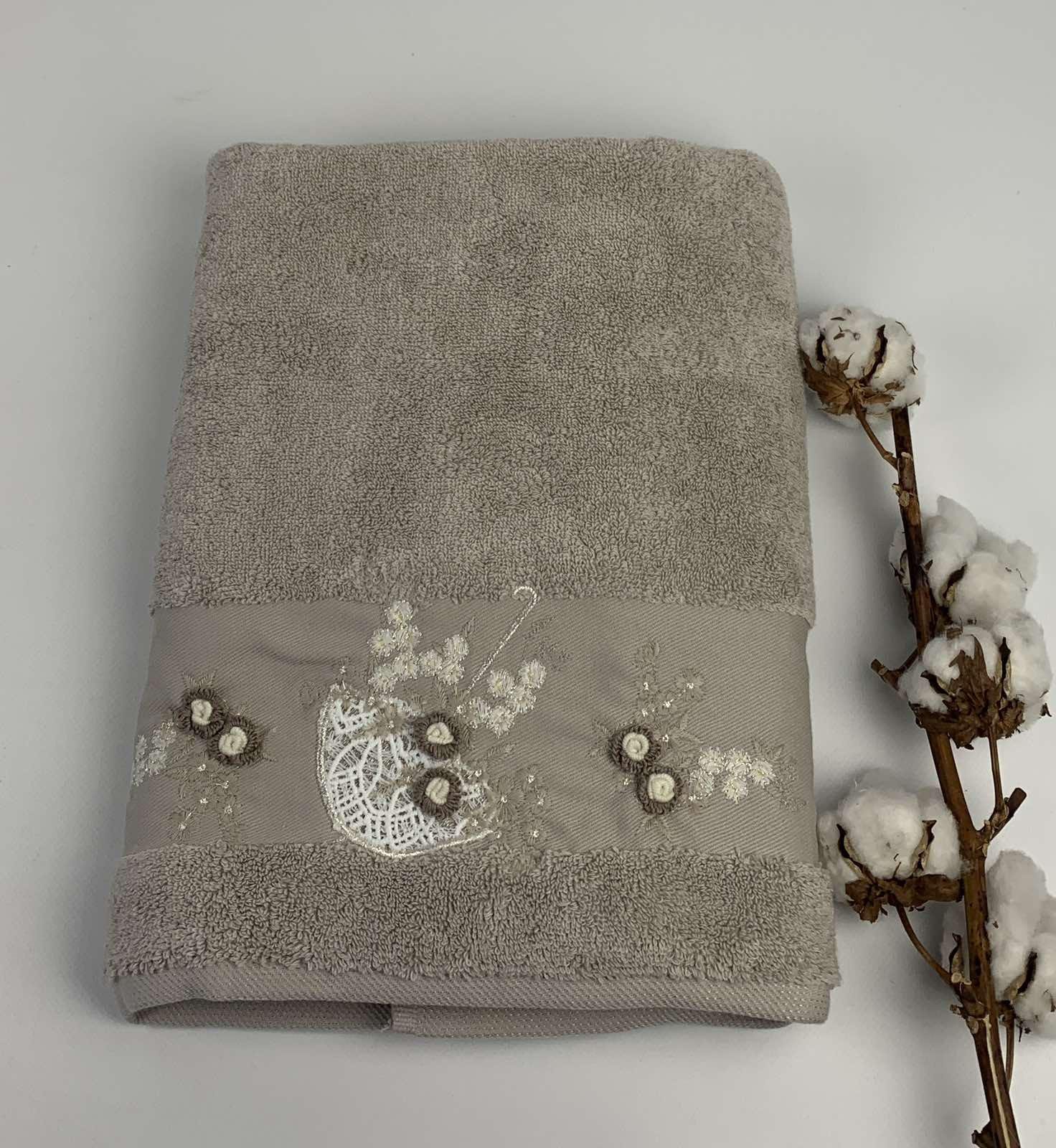 Рушник Pupilla Elanur Model-2 70x140 см Бежевий (CN31489) - фото 1