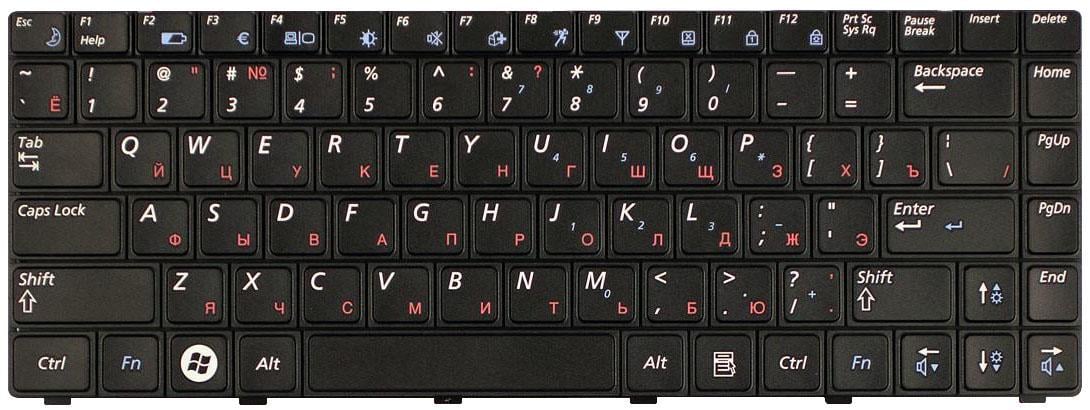 Клавиатура для ноутбука Samsung R518 Black