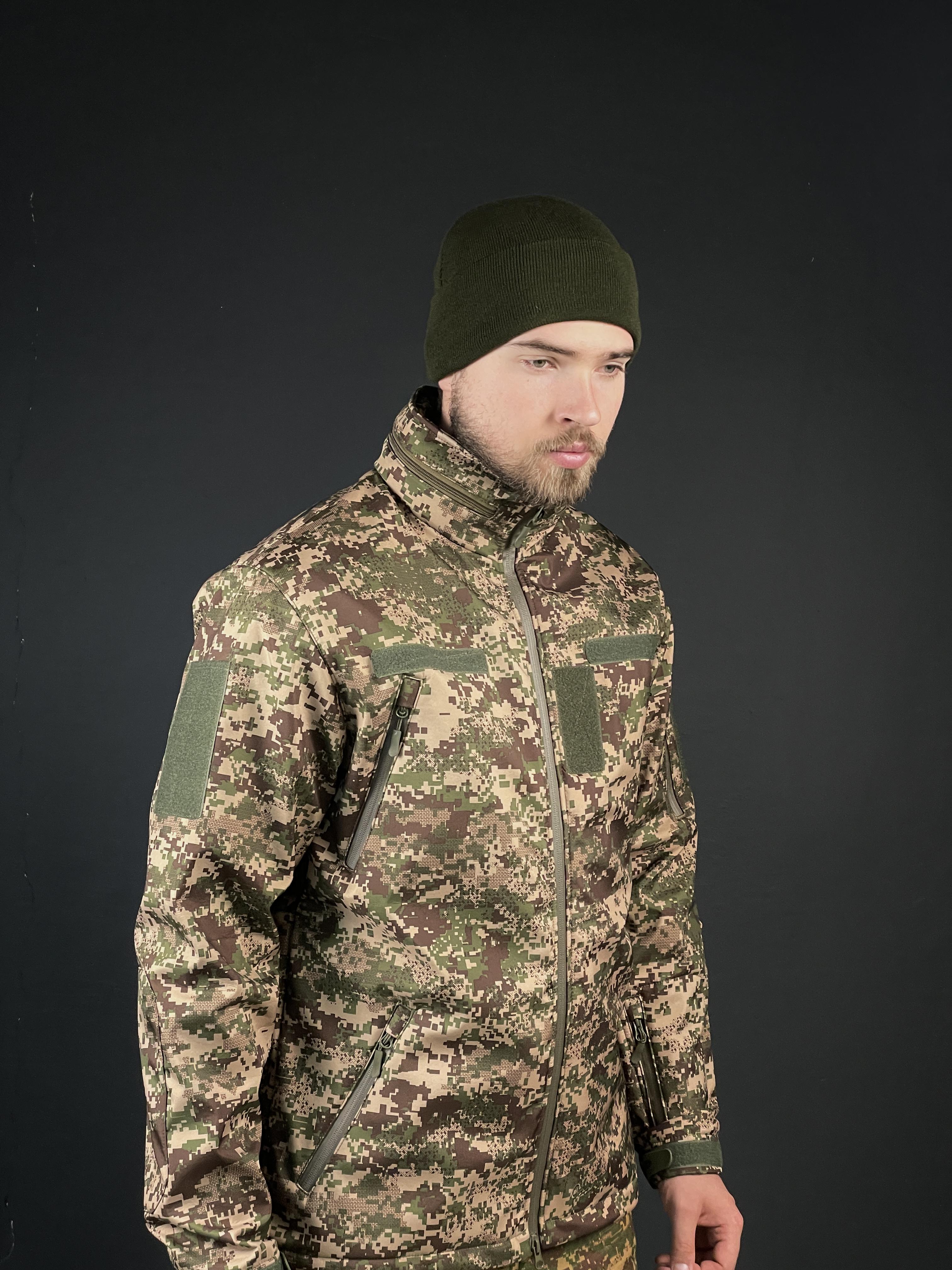 Військова куртка COOPERR Soft Shell III з прихованим капюшоном XL Хижак (KUR-10.2.XL)
