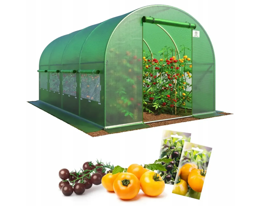 Теплица-парник 10 м2 4х2,5х2 м 140 г/м2 садовая Зеленый (P0025)