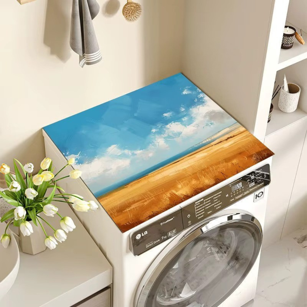 Коврик на стиральную машину Поле защитный влагопоглощающий резиновый пылезащитный квадратный 60х60 см Коврик на стиральную машину Поле защитный влагопоглощающий резиновый пылезащитный квадратный 60х60 см