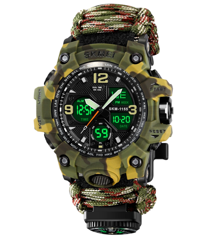 Часы армейские Skmei 1155G Hamlet Paracord Camo (1155-54)