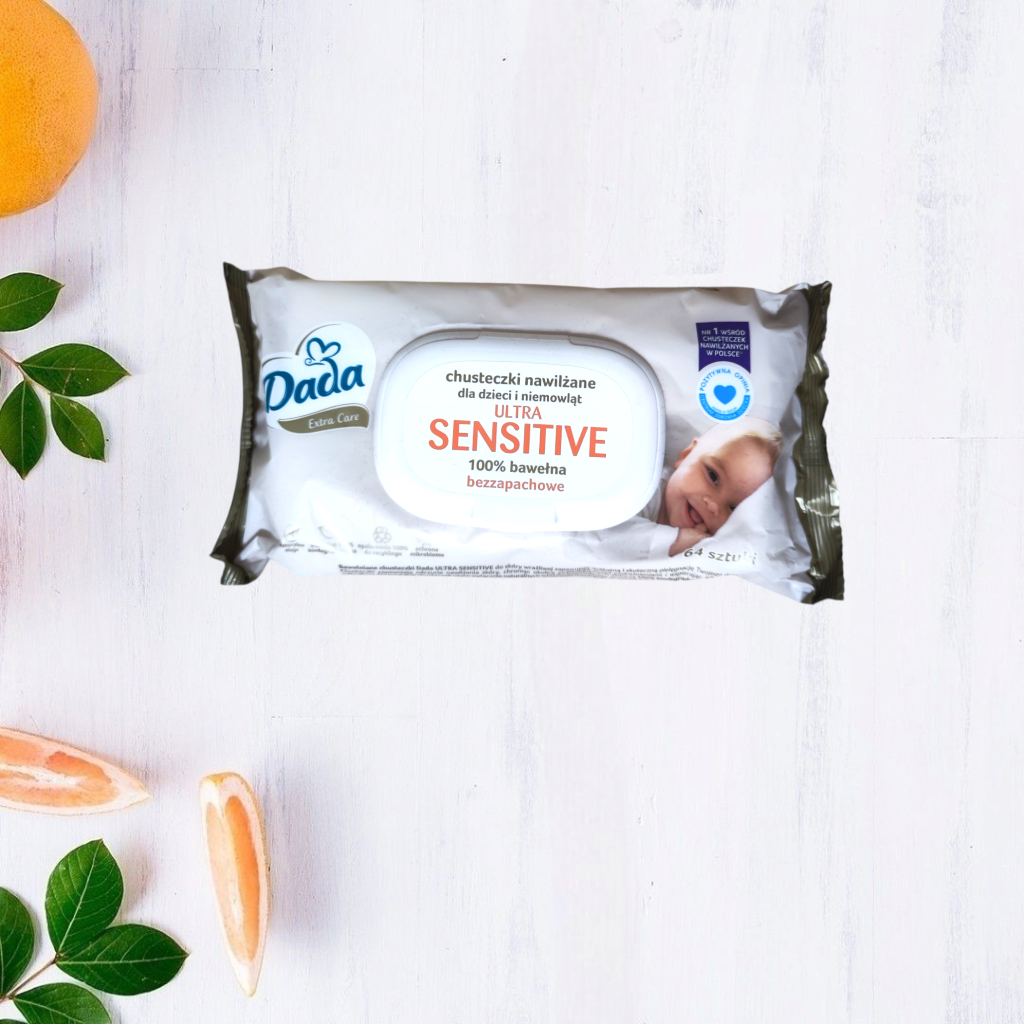 Дитячі вологі серветки Dada Extra Care Ultra Sensitive 64 шт.