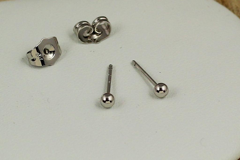 Серьги гвоздики Xuping Jewelry шарики 3 мм Серебристый (2476118254)