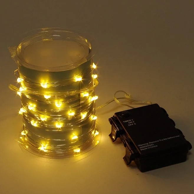 Подсветка LED с таймером Flora теплый свет 50 светодиодов 5 м (44433) Подсветка LED с таймером Flora теплый свет 50 светодиодов 5 м (44433)