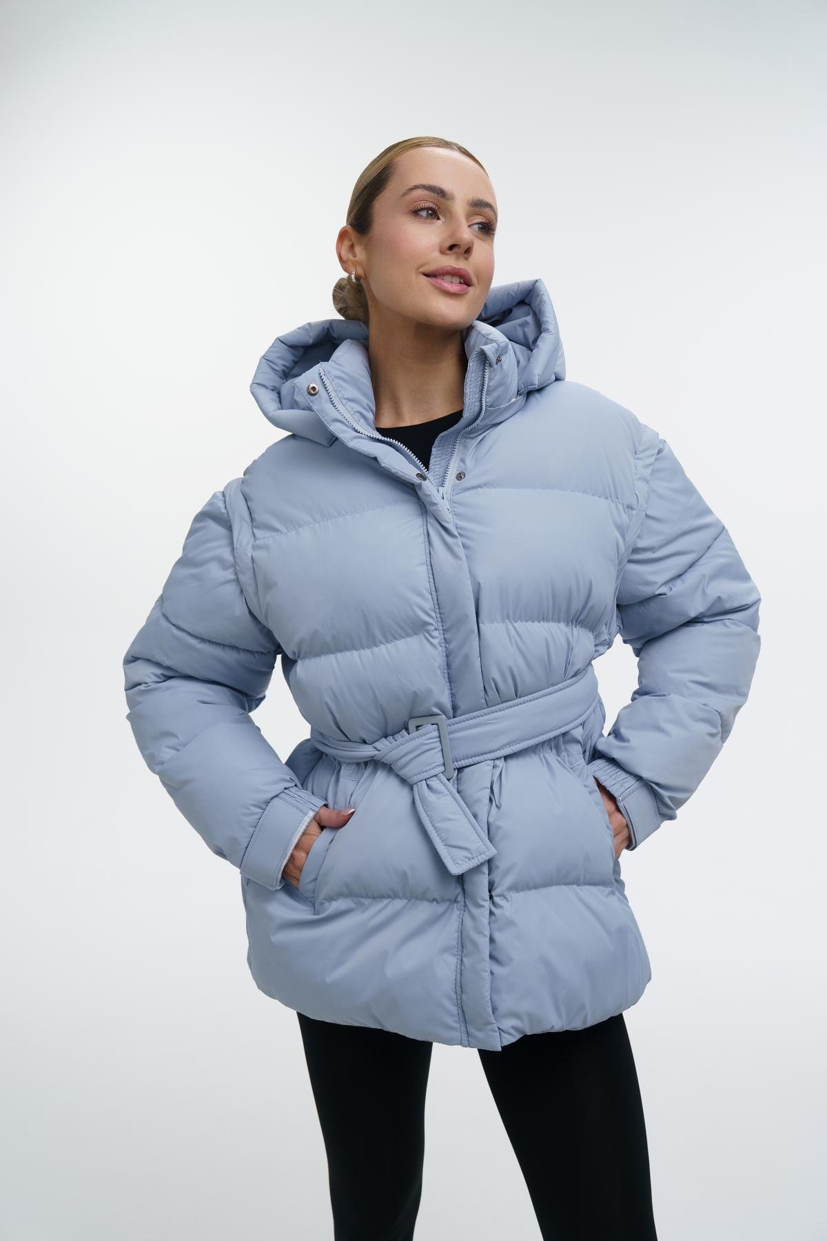 Пуховик-трансформер жіночий Intruder Mishele M Блакитний (1642766129/M) - фото 2