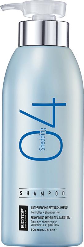 Шампунь против выпадения волос BIOTOP 04 Shedding укрепление густоты и объема локонов 500 мл (46019)