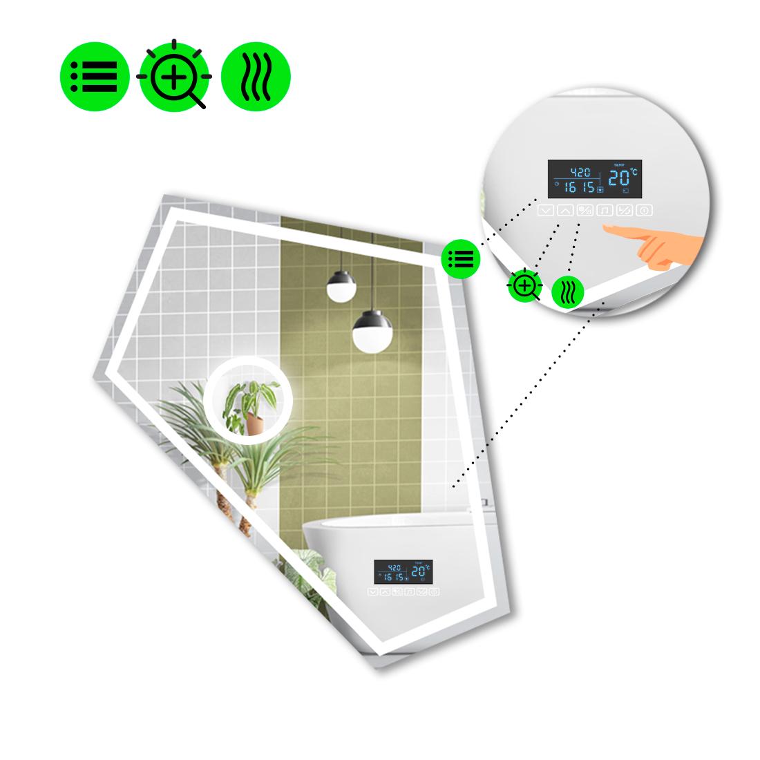 Зеркало с LED подсветкой Modulo 1 с Smart-блоком 100x85 см (8995620)