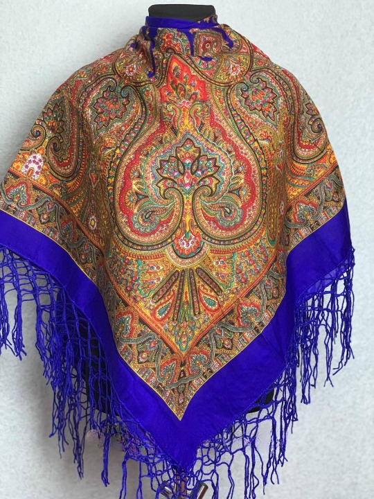 Платок 120х120 см Синий (29434528)