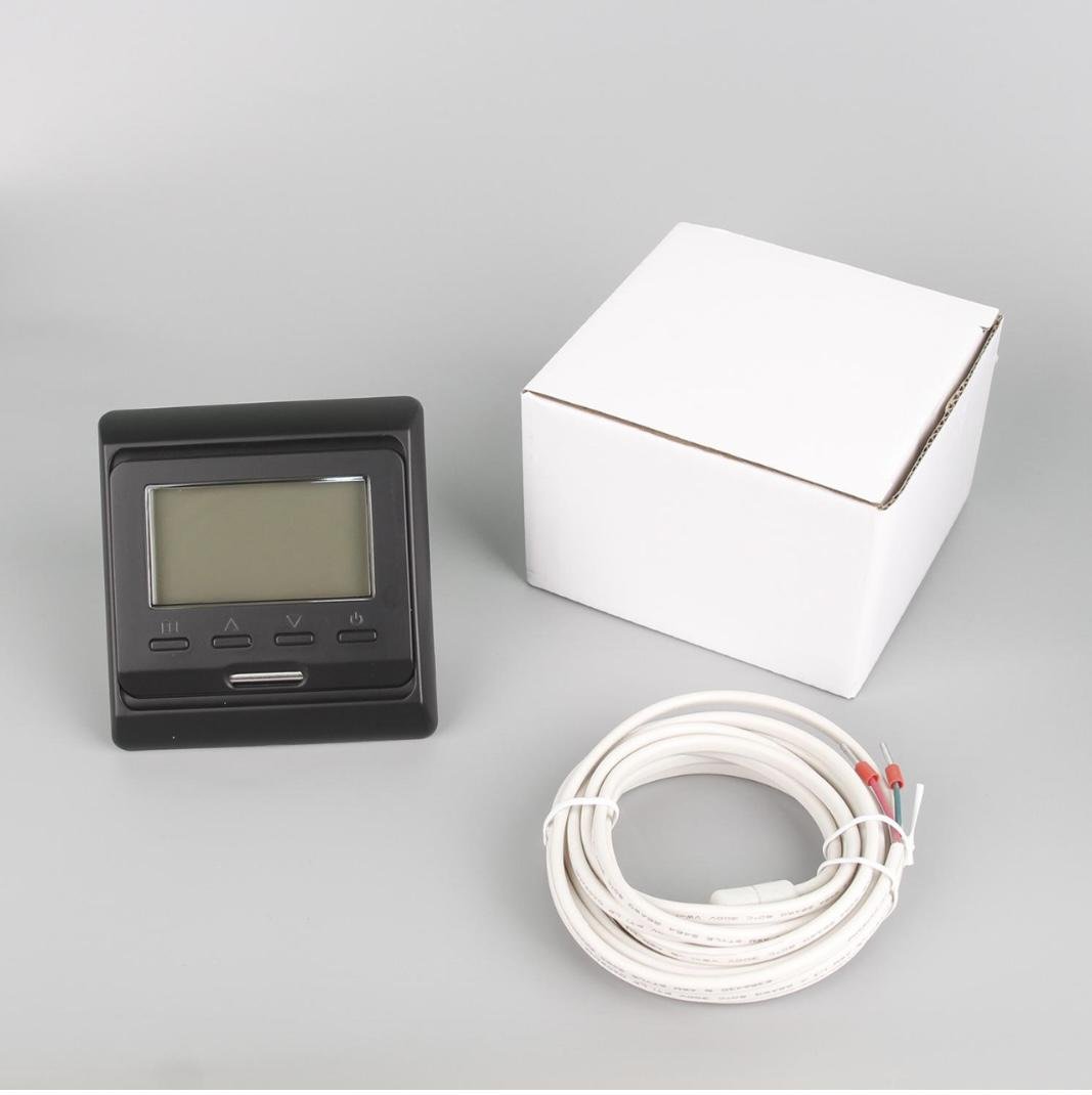 Терморегулятор программированный Е 51 для теплого пола с датчиком температуры пола Black (875547) - фото 4