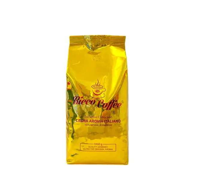 Кофе в зернах Ricco Crema Aroma Italiana 80/20% 1 кг (21172867) Кофе в зернах Ricco Crema Aroma Italiana 80/20% 1 кг (21172867)