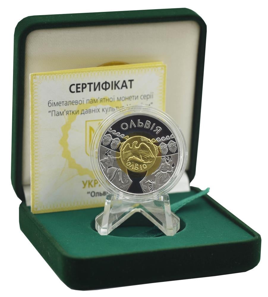 Коллекционная монета Украина 20 гривен 2000 Ольвия Золото серебро UNC KM # 128 (М01298)