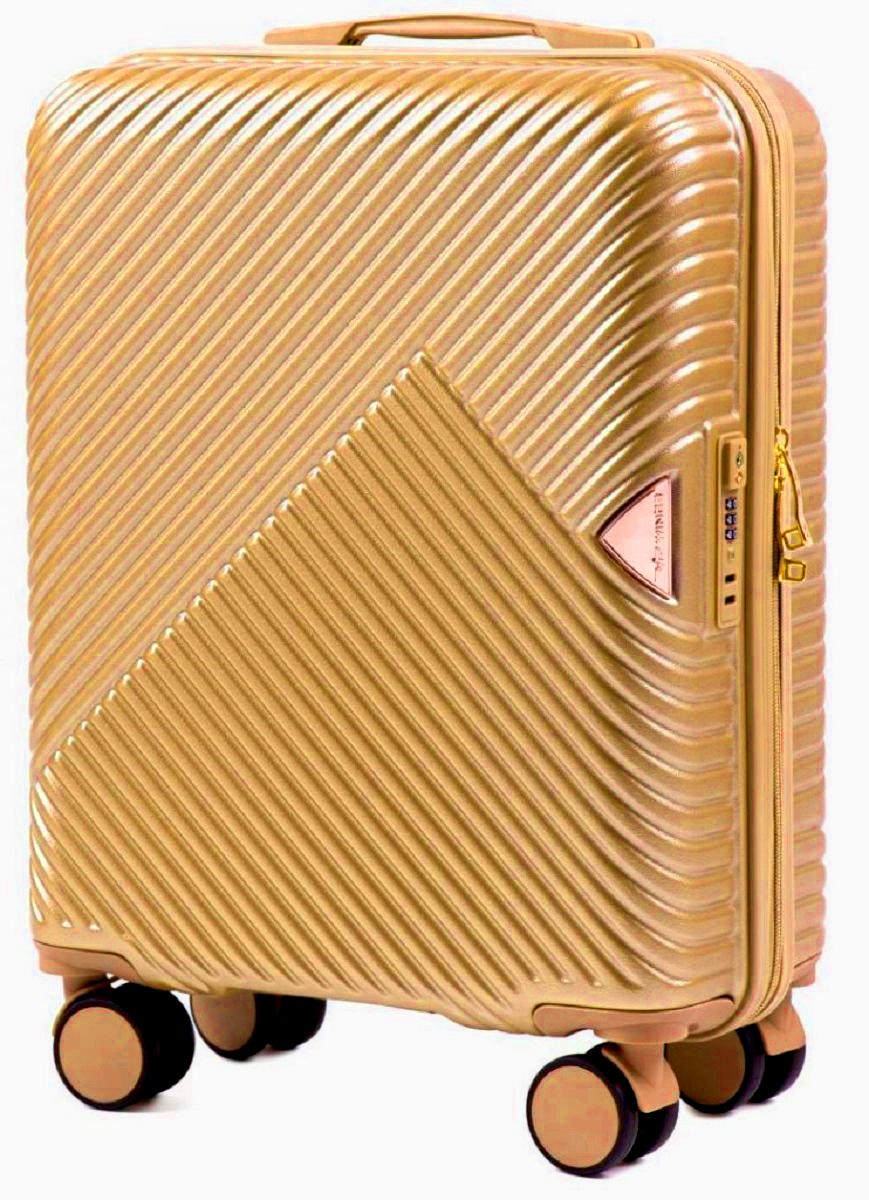Чемодан пластиковый Wings wn01 маленький Золотистый (Wp00481)