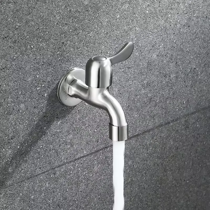 Кран поливочный для холодной воды настенный из нержавеющей стали SUS304 Zerix BIB-001 (ZX5687) - фото 3 Кран поливочный для холодной воды настенный из нержавеющей стали SUS304 Zerix BIB-001 (ZX5687) - фото 3