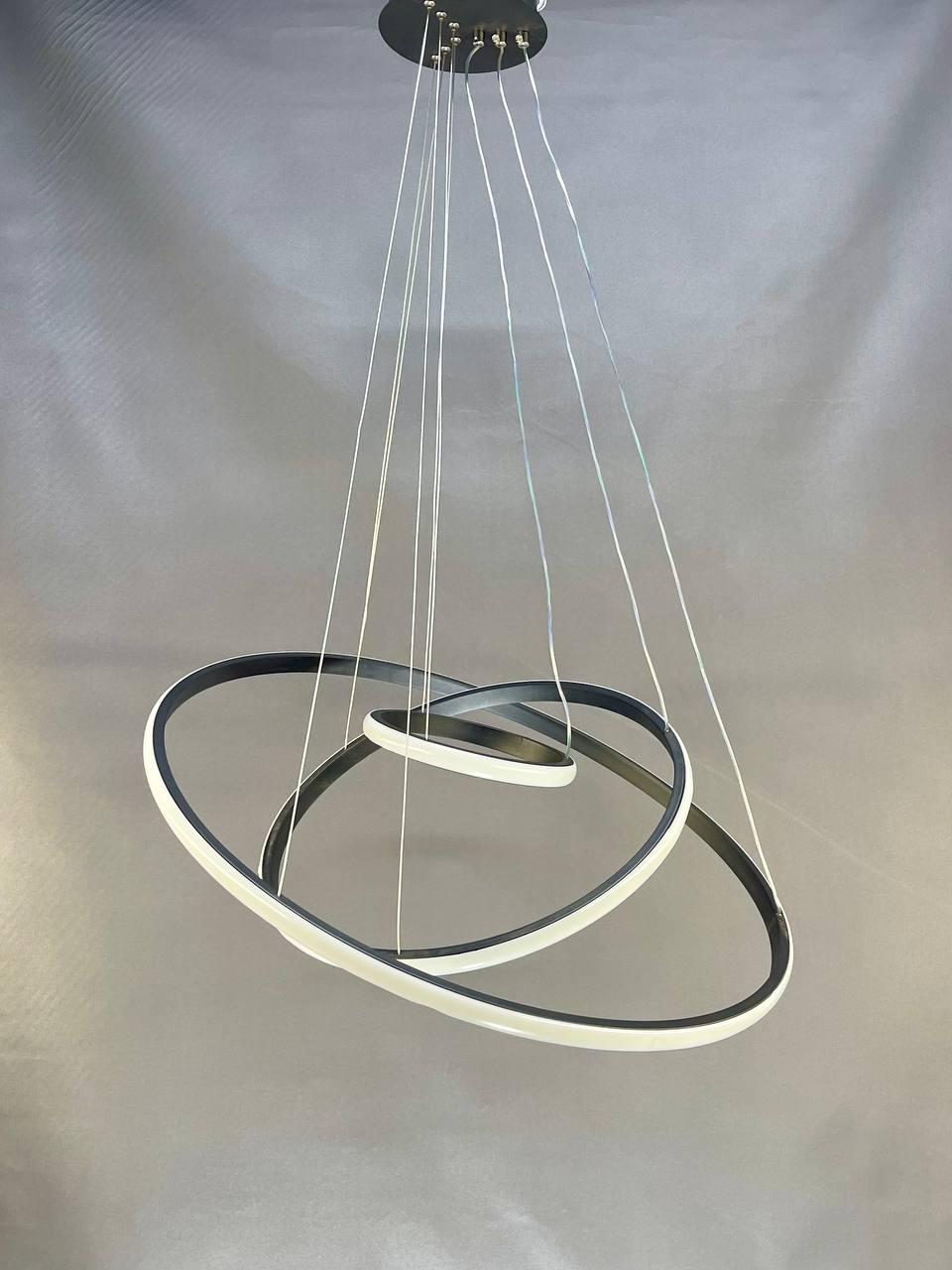 Люстра светодиодная Zilini ER011/60/40/20 110W Черный (23916388 - фото 2