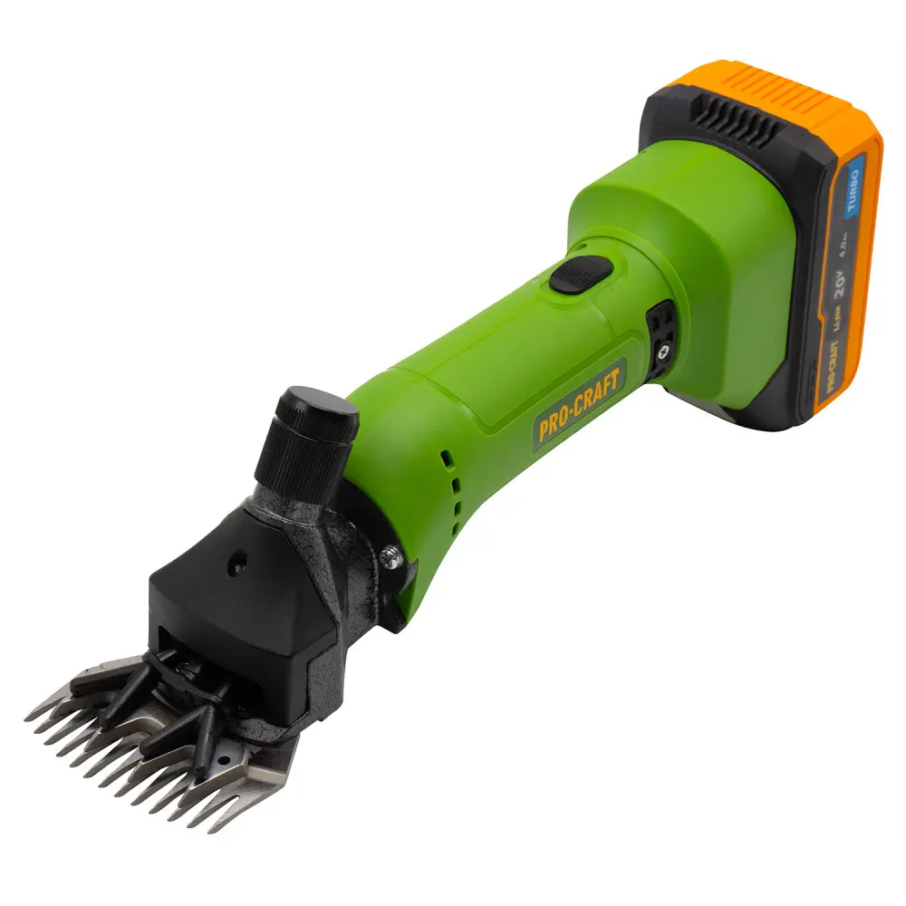 Машинка акумуляторна для стрижки овець ProCraft SC20 з 1 акумулятором та зарядним пристроєм 180 Вт з кейсом