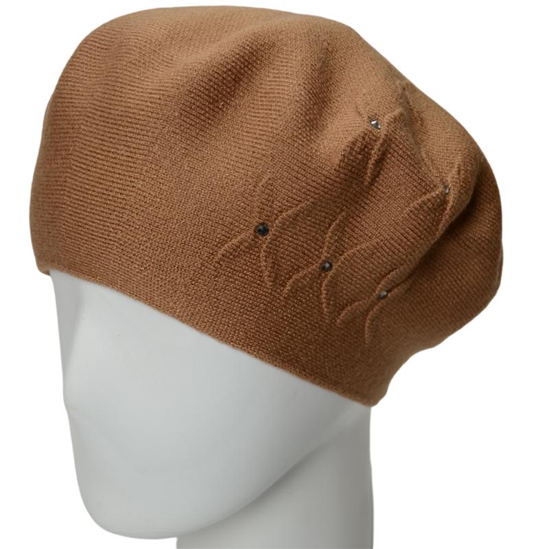 Берет жіночий з віскозної пряжі Novita Бінго L р. 57-58 Шоколад