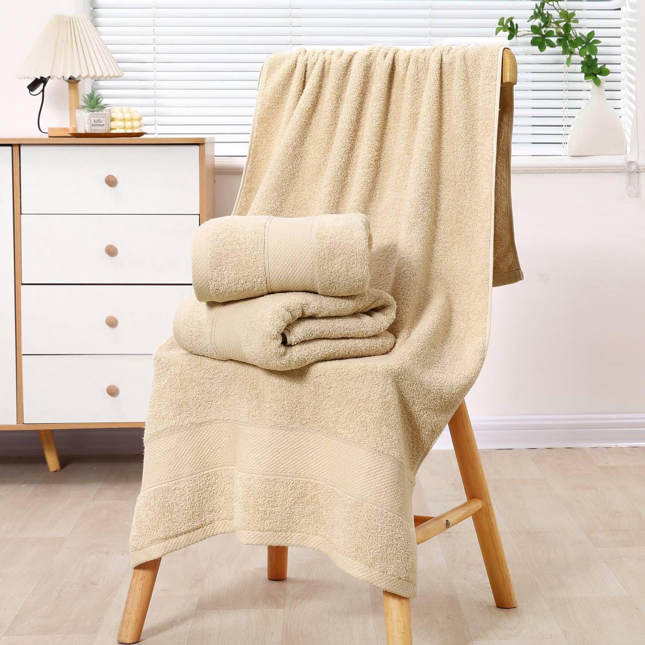 Комплект полотенец махровых Malloory Home 50х90/70х140 см Бежевый (6958-3)