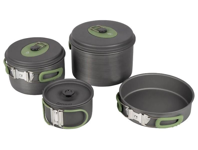 Набор посуды Bo-Camp Explorer 4 Pieces Hard Anodized Grey/Green (DAS301407) - фото 10